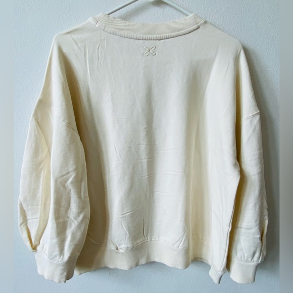 MWT Maeve Bubble Sleeve Crop Cotton Sweater L - Picture 7 of 9
